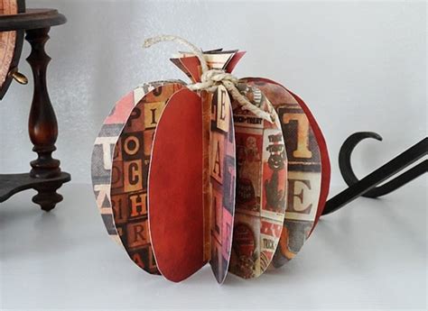 3D Paper Pumpkin - Crafts by Amanda