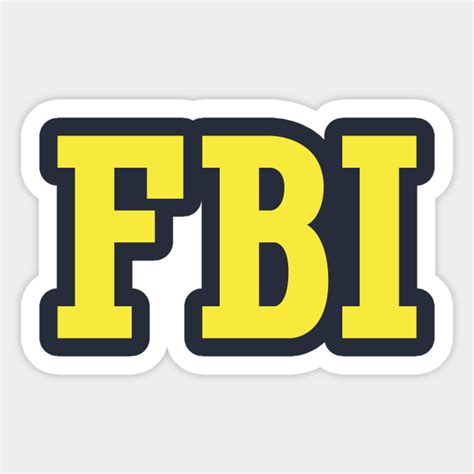 FBI Logo (front and back) - Fbi - Sticker | TeePublic