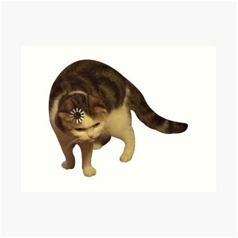 "HD Loading Cat Meme" Art Print by dylano1803 | Redbubble