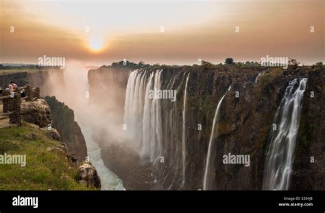 Victoria Falls sunset Stock Photo - Alamy