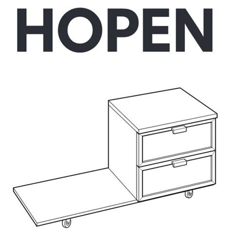 IKEA HOPEN Bedside Table Replacement Parts – FurnitureParts.com