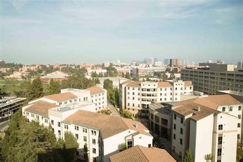 An aerial view of UCLA's on-campus residence halls, "The Hill" Residence Hall, Ucla, Aerial View ...