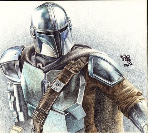 Din Djarin, the Mandalorian E.J.Su - Illustrations ART street