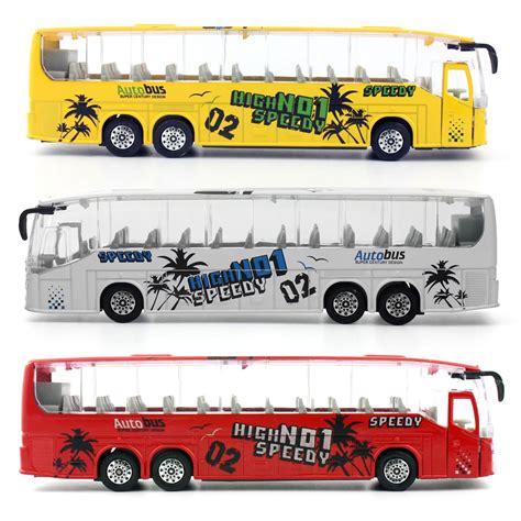 1:50 Diecast Bus Metal Model Car Toys Alloy Bus Toy with Openable Doors ...