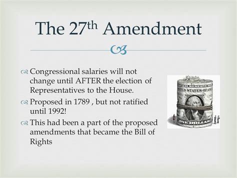 27th Amendment Examples