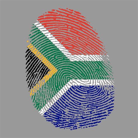 Premium Photo | South_africa flag on finger imprint
