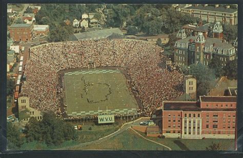 WV Morgantown CHROME 50's MOUNTAINEER FOOTBALL STADIUM West Virginia ...