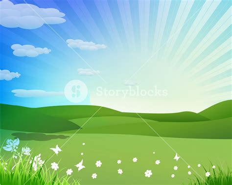 Spring Background Vector Illustration Royalty-Free Stock Image - Storyblocks