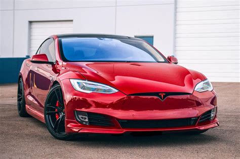 Tudor's Multi-Coat Red Tesla Model S P100D - Unplugged Performance