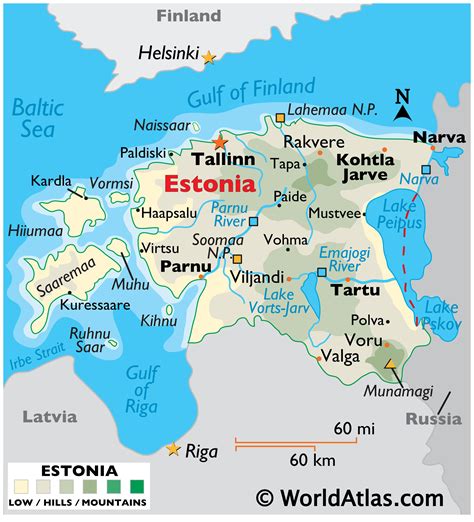 Estonia Map / Geography of Estonia / Map of Estonia - Worldatlas.com