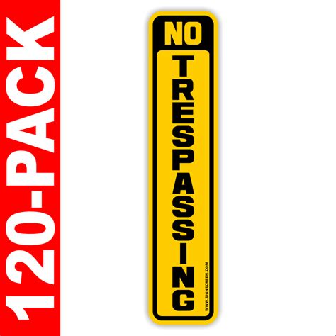 NO Trespassing Signs~POSTED~120 Pack~NO Hunting~Medium Tree/Post Signs | Sign Screen~Yard Signs ...