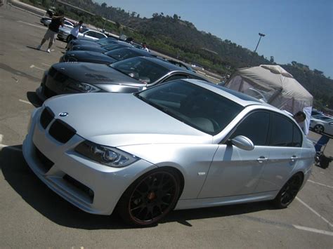 Silver bmw 325i black rims