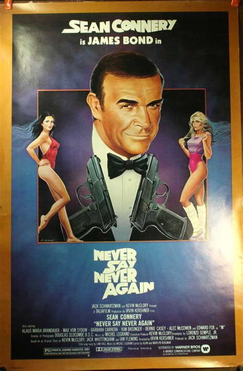 NEVER SAY NEVER AGAIN, Sean Connery Kim Basinger Ian Flemming Original Movie Poster - Original ...