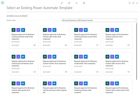 In Microsoft Dynamics 365 Business Central (Power Automate), how do I… Know What Flow Templates ...