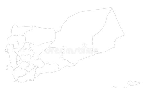 Yemen Political Map of Administrative Divisions Stock Vector ...