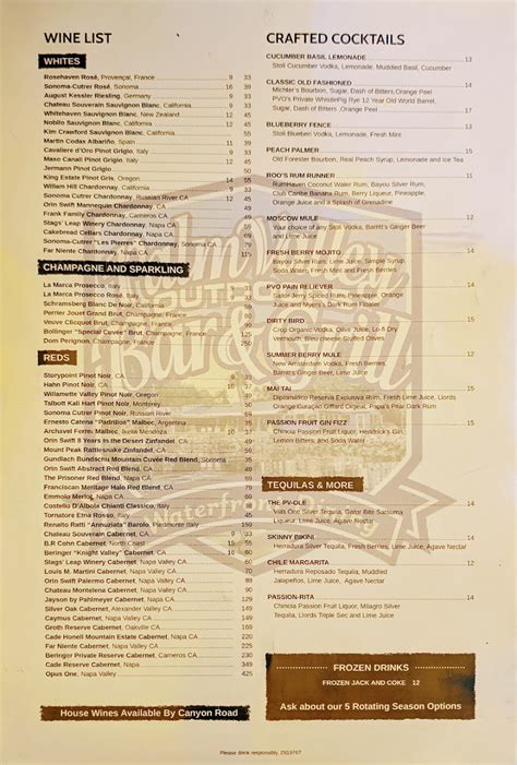 Palm Valley Outdoors Bar & Grill Menu (Updated 2024)