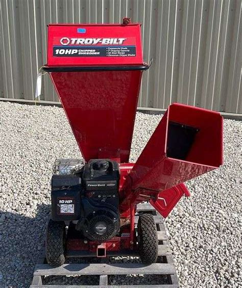 Troy-Bilt 10 hp chipper shredder - Schneider Auctioneers LLC