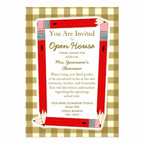 50 School Open House Invitations Templates | Ufreeonline Template