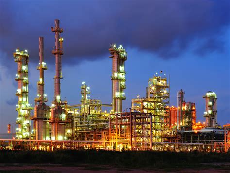 Petrochemical plant in dusk - Rail Logix