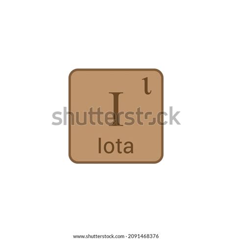 Greek Alphabet Iota Symbol Icon Vector Stock Vector (Royalty Free ...