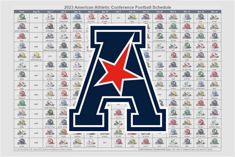 2023 American Athletic Conference Football Helmet Schedule