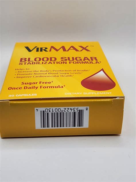 VirMax Blood Sugar Stabilization Formula Cardiovascular Supplement 30CT EXP7/25 | eBay