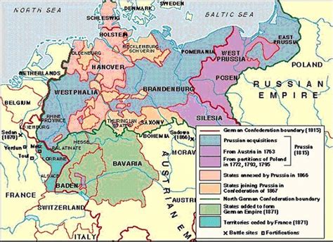 The Unification of Germany 1864-1871 | Germany map, Map, Germany facts