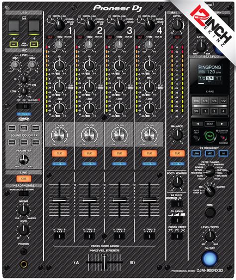 Pioneer DJM-900NXS2 Skinz - Carbon Fiber - 12inchSkinz