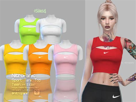 Sport Tank Top for The sims 4 | Sims 4 clothing, Sims 4, Sims 4 mods clothes