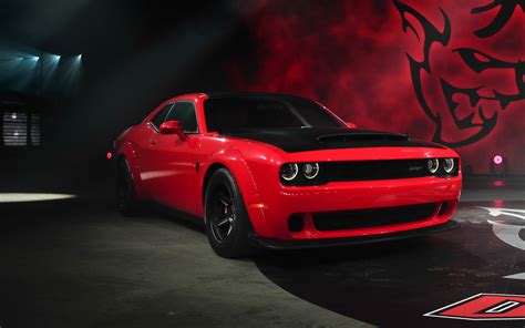 Wallpaper : Dodge Challenger, Dodge Challenger Demon SRT, car, vehicle, red cars 2560x1600 ...