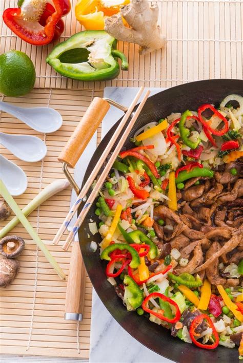 Wok frying pan stock photo. Image of food, fresh, cooking - 29676504