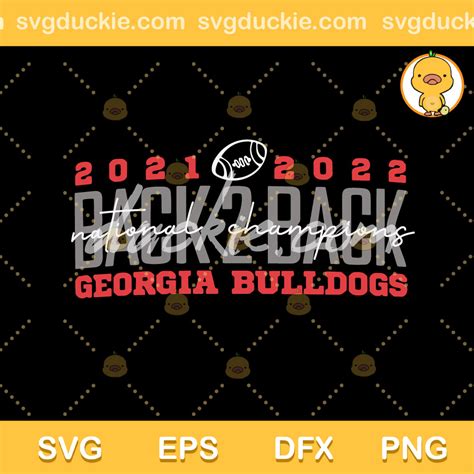 Back To Back Georgia Bulldogs SVG