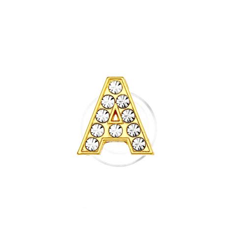 ตัวอักษรสีทอง jibbits สําหรับ crocks pins diamond jibitz Letters A-Z Metal charms Shoe Buckle ...