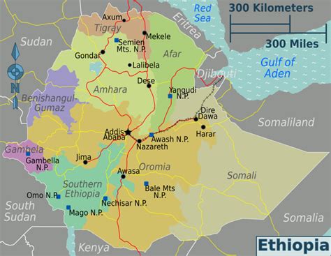 File:Ethiopia regions map.png - Wikitravel Shared