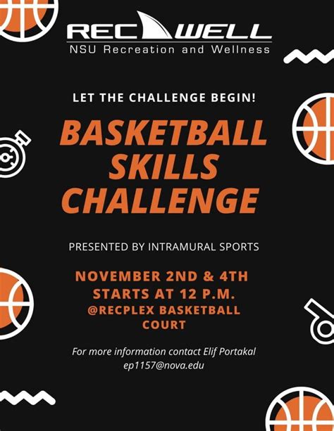 Basketball Skills Challenge (November 2 & 4) – NSU SharkFINS