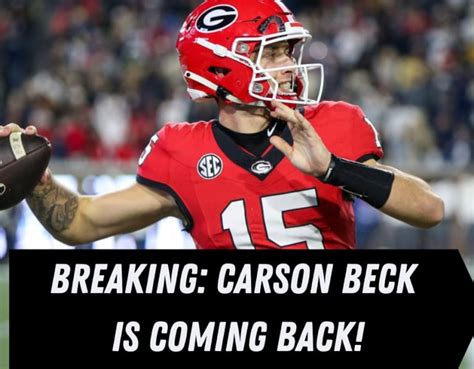 Carson Beck is coming back for Georgia - UGASports: Georgia Bulldogs Football & Basketball ...