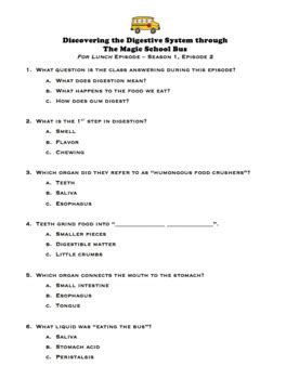 Discovering the Digestive System through The Magic School Bus | TpT