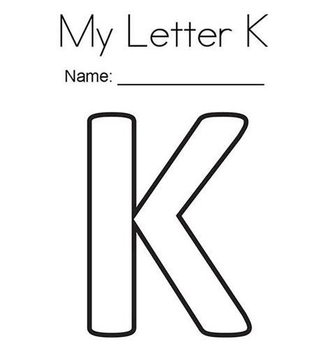 My Letter K Coloring Page - Free Printable Coloring Pages for Kids