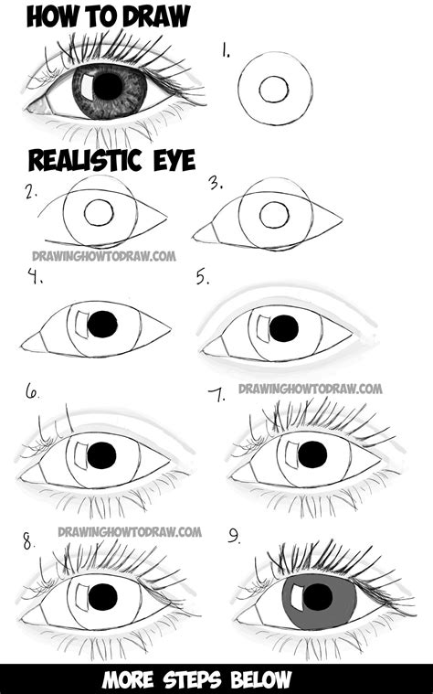 Realistic eye | Easy eye drawing, Realistic eye drawing, Drawing tutorials for beginners