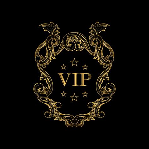 VIP Luxury Badge Frame on Black 1176942 Vector Art at Vecteezy