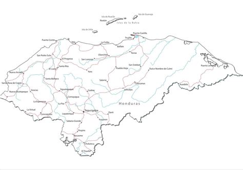 Printable Honduras Map With Capital – Free download and print for you.