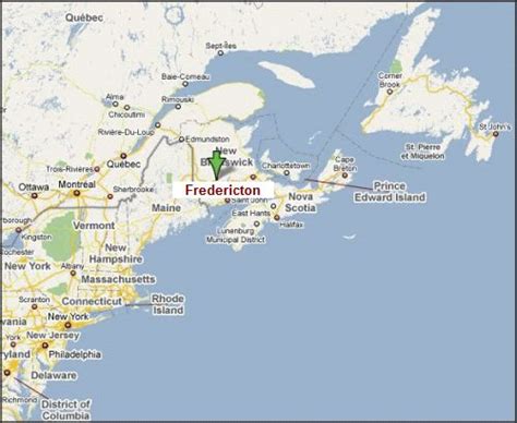 Fredericton Map - Canada