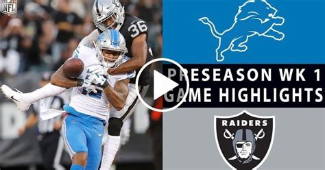 Lions vs. Raiders Highlights | NFL 2018 Preseason Week 1 #sportreport ...