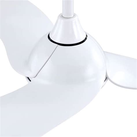 52" White ABS 3-Blade Ceiling Fan with LED Bulb and Remote - On Sale ...