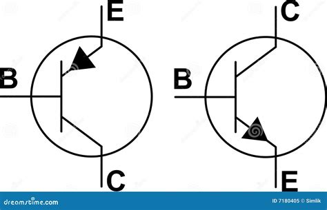 Symboles Du Transistor NPN PNP Illustration de Vecteur - Illustration ...