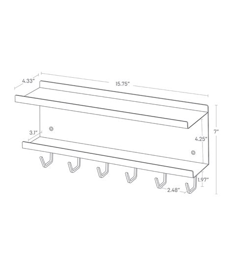 Wall-Mount Cable & Router Storage Rack - Steel - Yamazaki Home