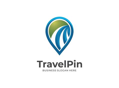 Travel trip pin logo icon design vector. For map, apps, and location. 20040717 Vector Art at ...