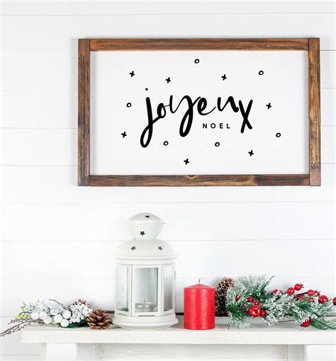 Joyeux Noel Sign Christmas Wall Decor Merry Chirstmas Sign - Etsy Hong Kong