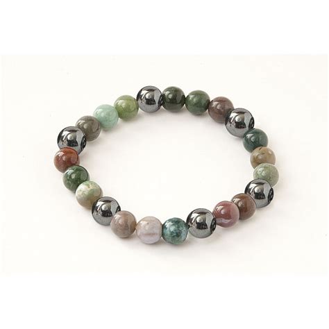 Lucky Agate Magnetic Hematite Bracelet by Zorbitz - Spiritual Quest