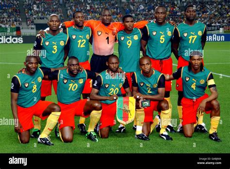 Soccer - FIFA World Cup 2002 - Group E - Cameroon v Germany. Cameroon team group Stock Photo - Alamy